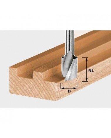 FESTOOL Фреза пазовая спиральная HW с хвостовиком 8 мм HW Spi S8 D10/30