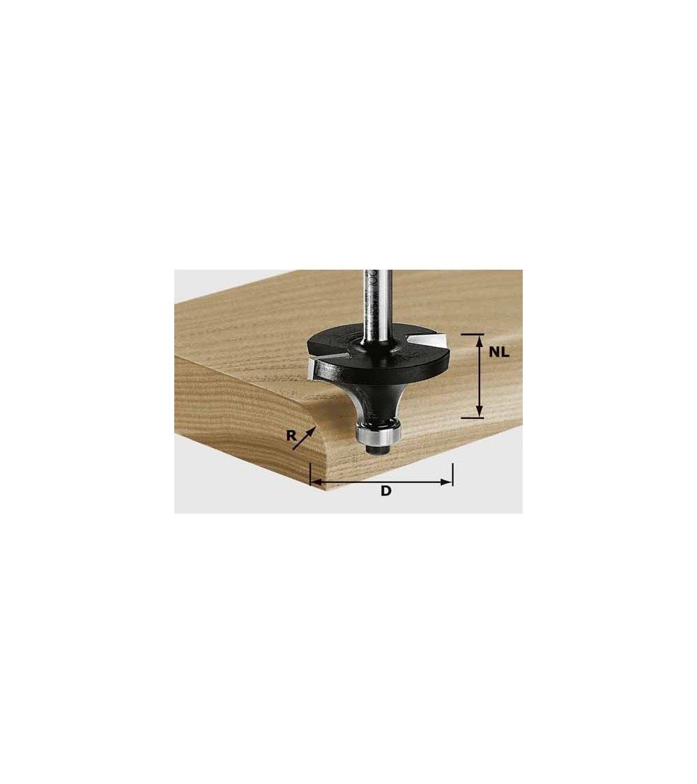 FESTOOL Фреза скругляющая HW, хвостовик 12 мм HW S12 D63/32/R25
