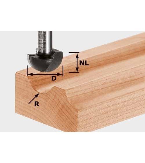 FESTOOL Фреза для выборки желобка HW с хвостовиком 8 мм HW S8 R4