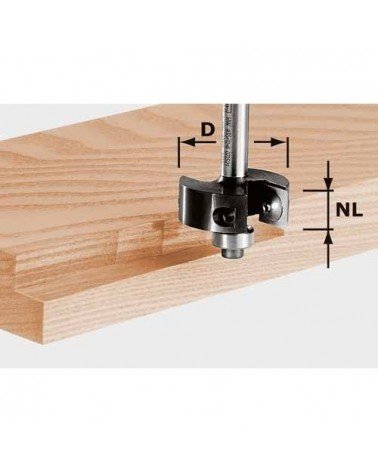 FESTOOL Фреза HW фальцевая со сменными ножами, хвостовик 8 мм HW S8 D38/12