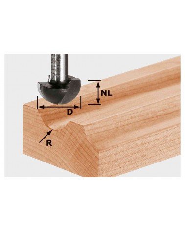 FESTOOL Фреза для выборки желобка HW S8 R6,35