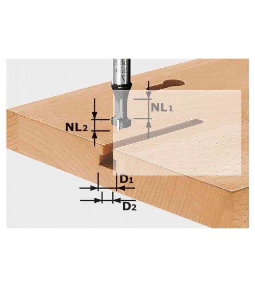 FESTOOL Фреза для Т-образных пазов HW S8 D10,5/NL13