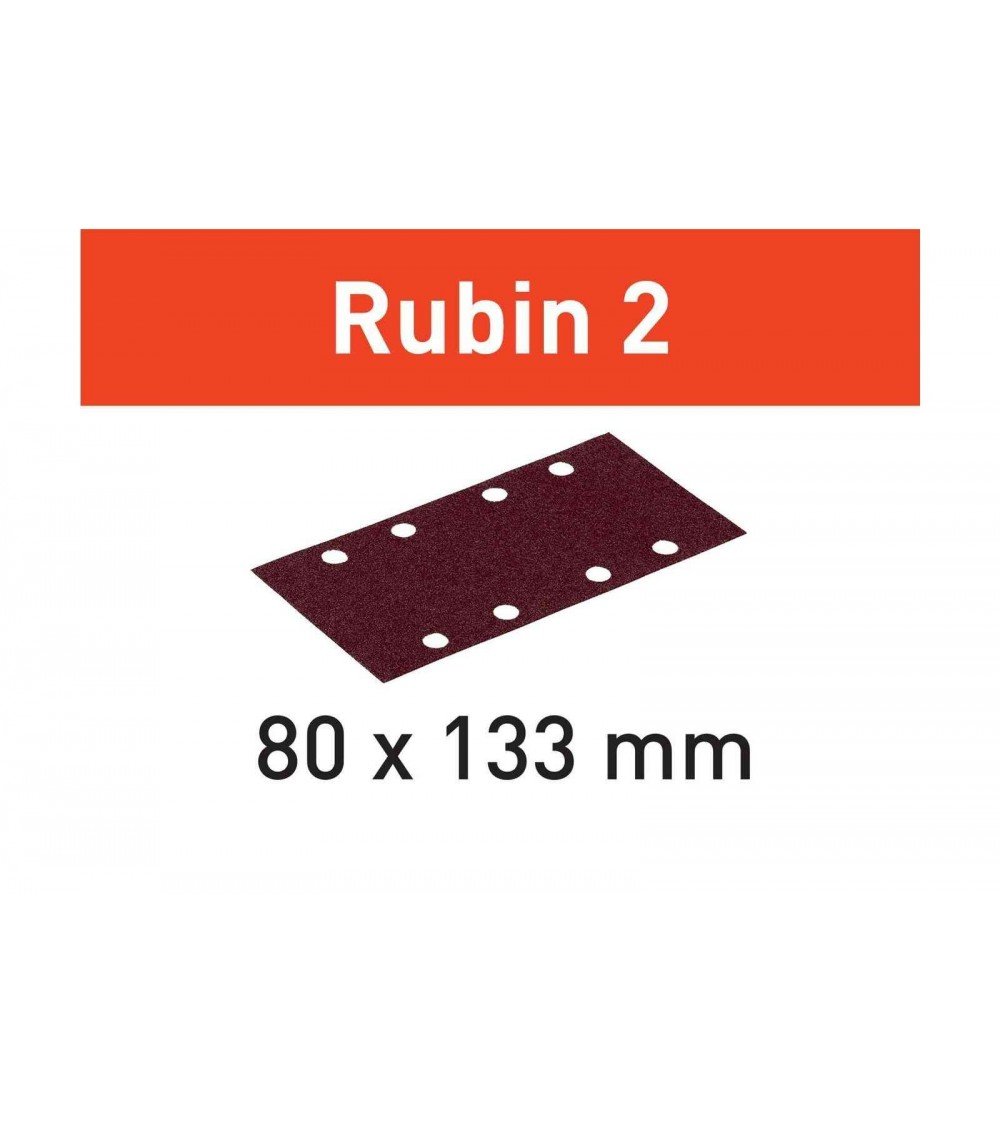 FESTOOL Шлифовальный лист Rubin2 STF 80X133/14 P80 RU2/50