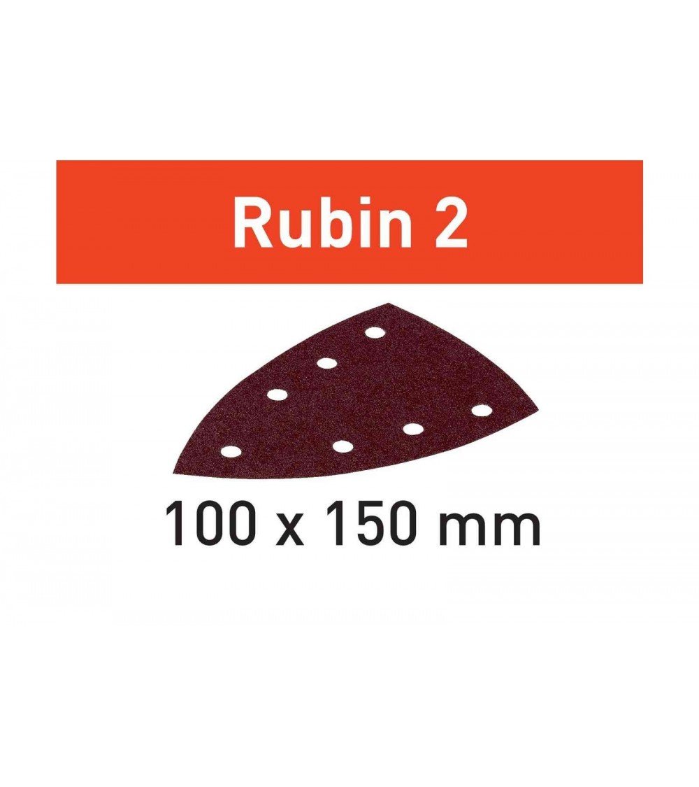 Šlif. popierius Rubin2 STF DELTA/100x150/7 P60 RU2/50FESTOOL Шлифовальный лист Rubin 2 STF DELTA/7 P60 RU2/50