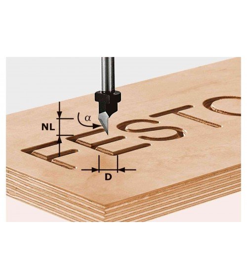 FESTOOL Фреза шрифтовая HS S8 D11/60°