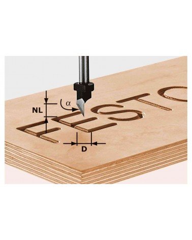 FESTOOL Фреза шрифтовая HS S8 D11/60°