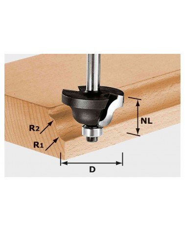 FESTOOL Двухрадиусная фреза HW S8 D31,7/R4/R4