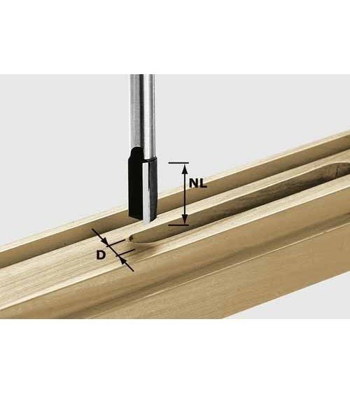 FESTOOL ФРЕЗА ПАЗОВАЯ HW С ХВОСТОВИКОМ 12 ММ HW S12 D12/40